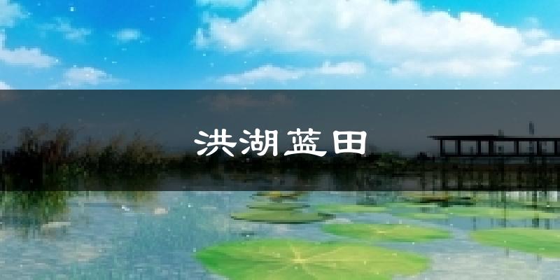 洪湖蓝田气温